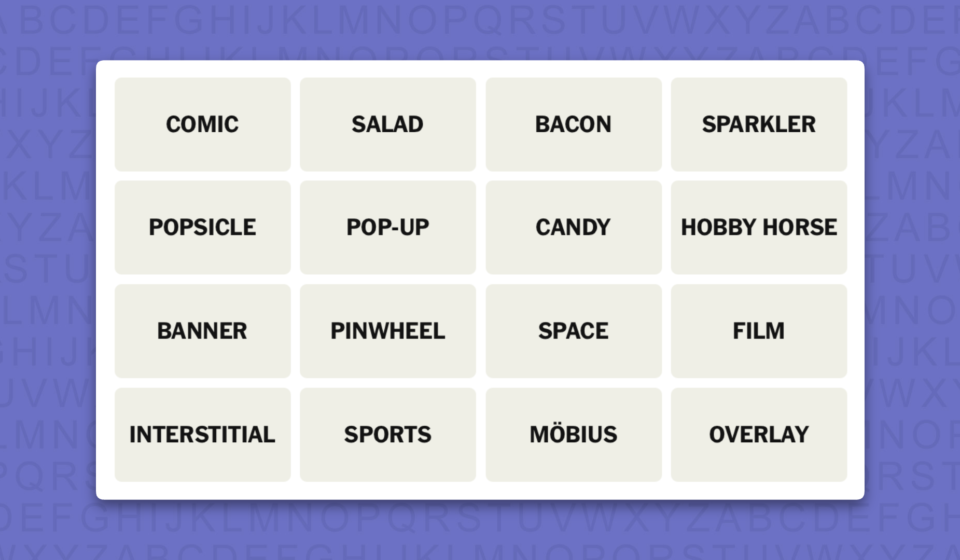 NYT Connections hints for game 1231 on a purple background