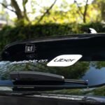 Uber sticker on rear of car