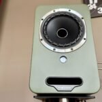Close-up of a Fyne Audio Cubitt 5 active speaker.